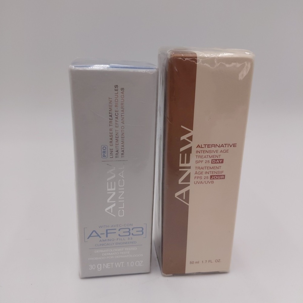 Avon Anew Clinical PRO+ A-F33 Line Eraser Treatment & Day SPF 25 Skincare Lot